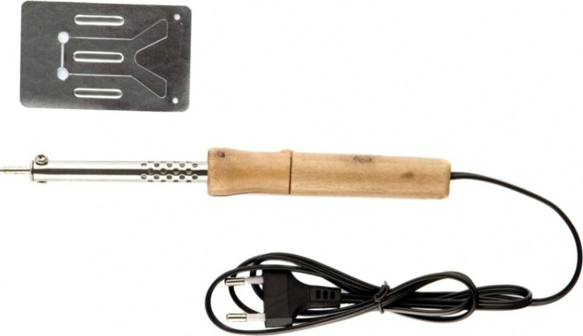 Электропаяльник Sparta 40 Вт, 220 В с ручкой из дерева [913102]