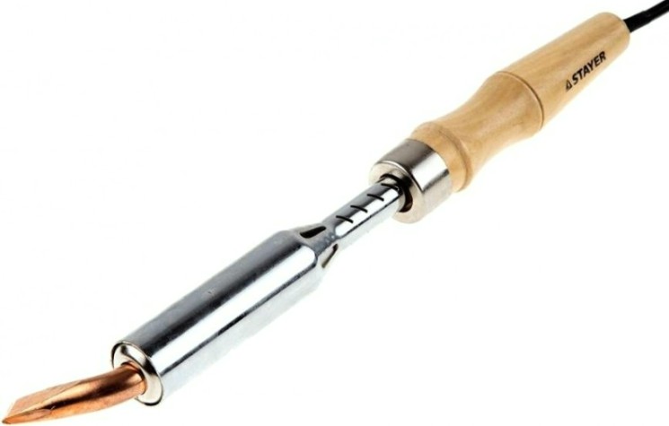 Электропаяльник STAYER "MASTER" с деревянной рукояткой 150 Вт 55311-150 [55311-150]