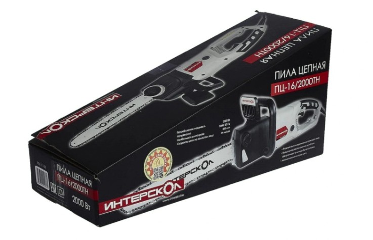 Электропила цепная ИНТЕРСКОЛ ПЦ-16/2000ТН продольное расположение двигателя [500.1.1.00]