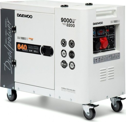 Электростанция дизельная с воздушным охлаждением DAEWOO DDAE 11000DSE-3 в кожухе