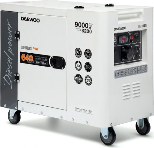 Электростанция дизельная с воздушным охлаждением DAEWOO DDAE 11000SE в кожухе