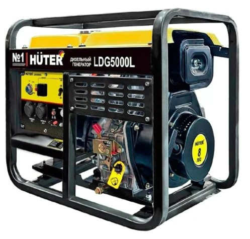 Электростанция дизельная с воздушным охлаждением HUTER LDG 5000L открытая [64/2/11]