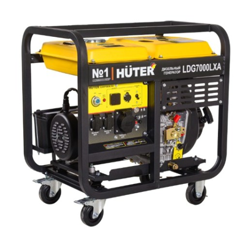 Электростанция дизельная с воздушным охлаждением HUTER LDG 7000LXА открытая [64/2/8]
