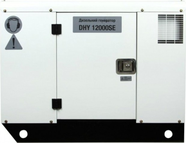 Электростанция дизельная с воздушным охлаждением HYUNDAI DHY 12000SE в кожухе