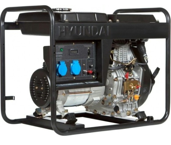 Электростанция дизельная с воздушным охлаждением HYUNDAI DHY 6500L открытая [DHY 6500L]