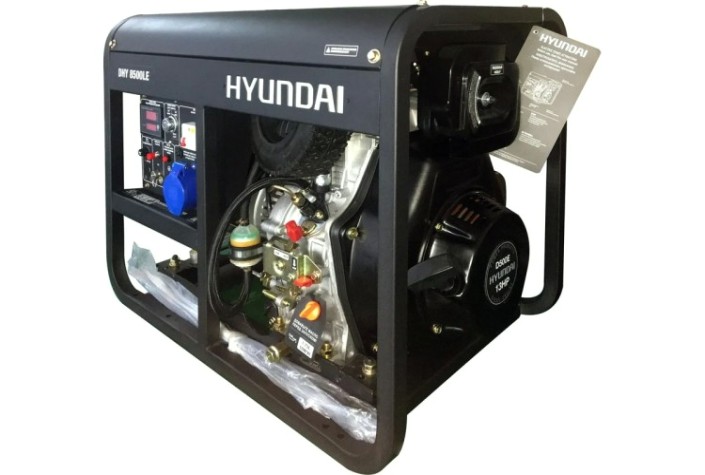 Электростанция дизельная с воздушным охлаждением HYUNDAI DHY 8500LE открытая [DHY 8500LE]