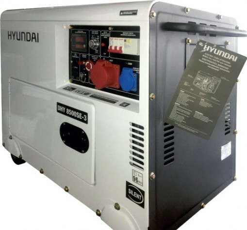 Электростанция дизельная с воздушным охлаждением HYUNDAI DHY 8500SE-3 в кожухе [DHY 8500SE-3]