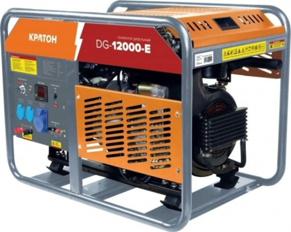 Электростанция дизельная с воздушным охлаждением КРАТОН DG-12000-E открытая [3 08 02 014]