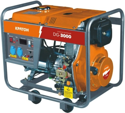 Электростанция дизельная с воздушным охлаждением КРАТОН DG-3000 открытая [3 08 02 025]