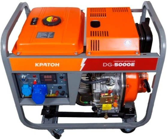 Электростанция дизельная с воздушным охлаждением КРАТОН DG-5000E открытая [3 08 02 026]