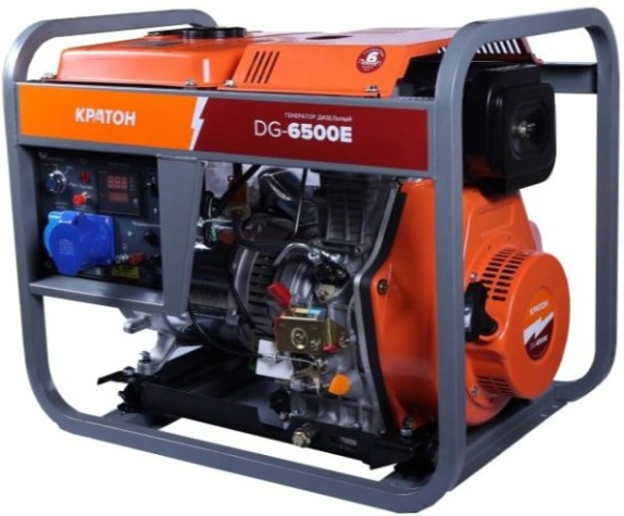 Электростанция дизельная с воздушным охлаждением КРАТОН DG-6500E открытая [3 08 02 027]