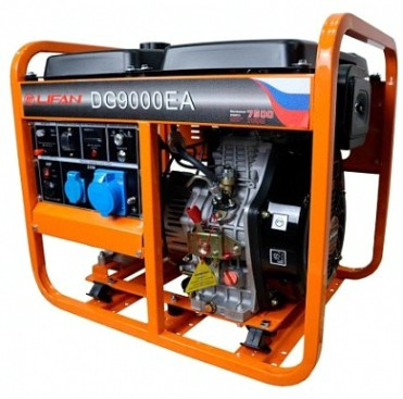 Электростанция дизельная с воздушным охлаждением LIFAN DG 9000EA открытая [DG9000EA]