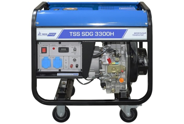 Электростанция дизельная с воздушным охлаждением ТСС SDG 3300H открытая [100043]