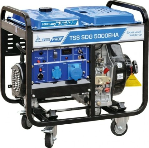 Электростанция дизельная с воздушным охлаждением ТСС SDG 5000 EHA открытая [077012]