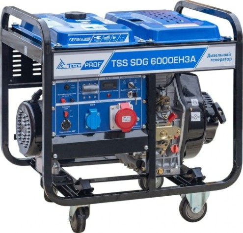 Электростанция дизельная с воздушным охлаждением ТСС SDG 6000 EH3A открытая [077016]