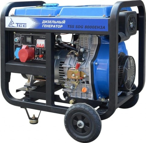 Электростанция дизельная с воздушным охлаждением ТСС SDG 8000 EH3A открытая [100051]