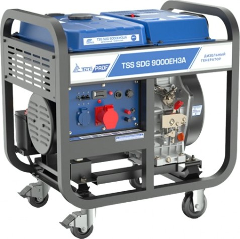 Электростанция дизельная с воздушным охлаждением ТСС SDG 9000 EH3A открытая [100031]