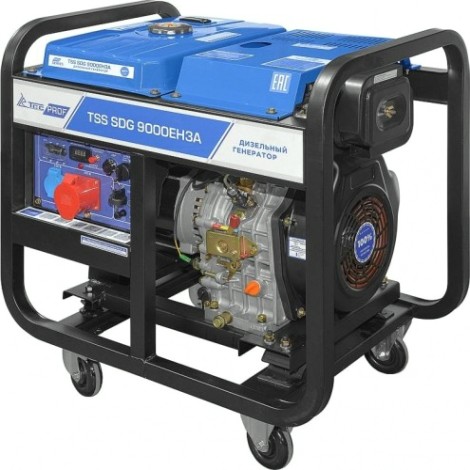 Электростанция дизельная с воздушным охлаждением ТСС SDG 9000 EH3A открытая [100031]