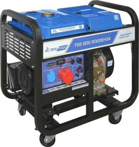 Электростанция дизельная с воздушным охлаждением ТСС SDG 9000 EH3A открытая [100031]