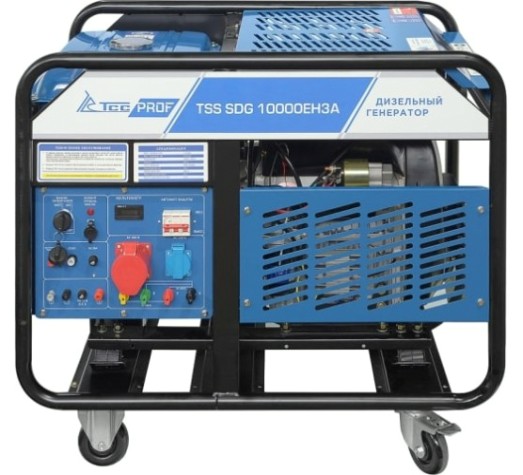 Электростанция дизельная с воздушным охлаждением ТСС SDG10000 EH3A открытая [100138]