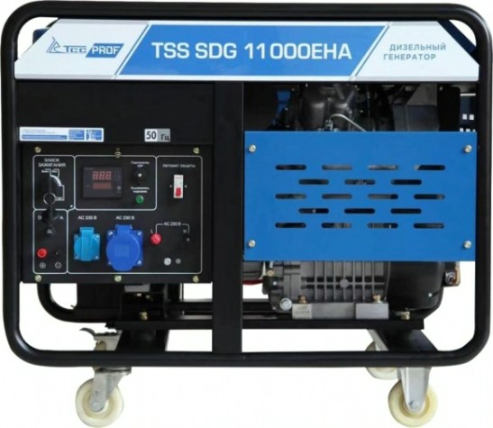 Электростанция дизельная с воздушным охлаждением ТСС SDG11000 EHA открытая [100054]