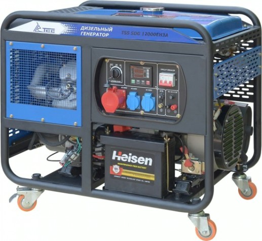 Электростанция дизельная с воздушным охлаждением ТСС SDG12000 EH3A открытая [100058]