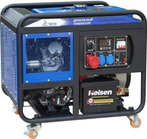 Электростанция дизельная с воздушным охлаждением ТСС SDG12000 EH3A открытая [100058]