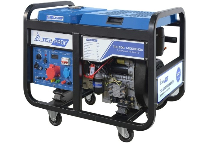 Электростанция дизельная с воздушным охлаждением ТСС SDG14000 EH3A открытая [100140]