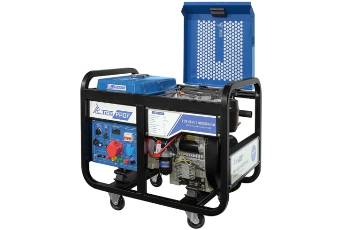 Электростанция дизельная с воздушным охлаждением ТСС SDG14000 EH3A открытая [100140]