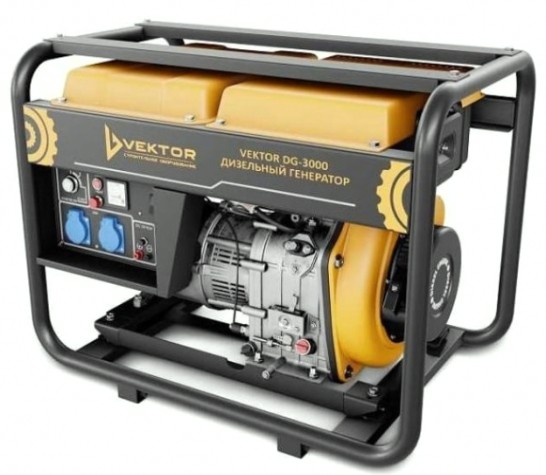 Электростанция дизельная с воздушным охлаждением VEKTOR DG-3000 открытая [00-00004838]