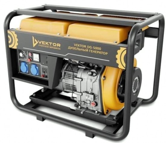 Электростанция дизельная с воздушным охлаждением VEKTOR DG-5000 открытая [00-00004839]