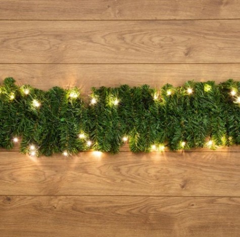 Еловый шлейф Neon-Night 2,7 м теплое белое свечение 80 LED [307-115]