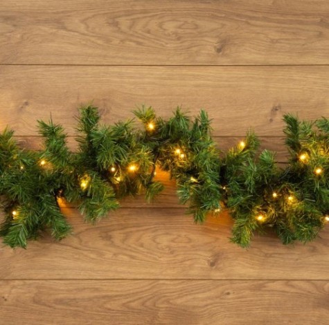 Еловый шлейф Neon-Night 2,7 м теплое белое свечение 80 LED с эффектом мерцания [307-116]