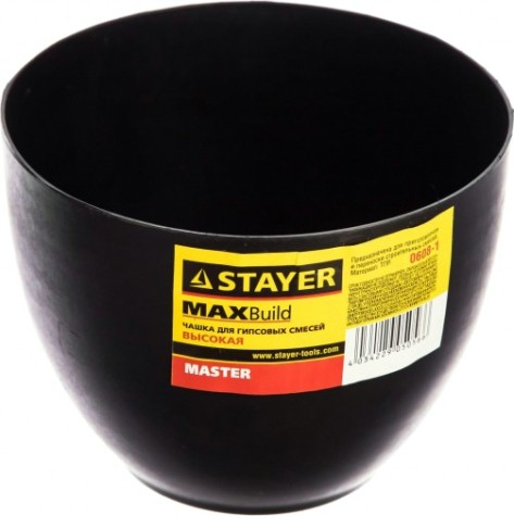 Емкость для гипса STAYER MASTER чашка высокая, 120х90мм [0608-1]