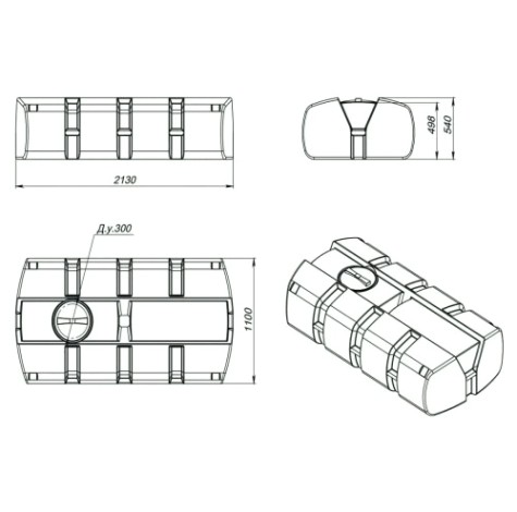 Емкость ЭКОПРОМ AUTO 1000 л. [красный]