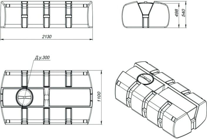 Емкость ЭКОПРОМ AUTO 1000 л. [оранжевый]