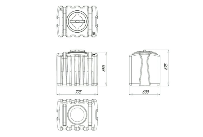 Емкость ЭКОПРОМ ЭВП200 л. [белый]
