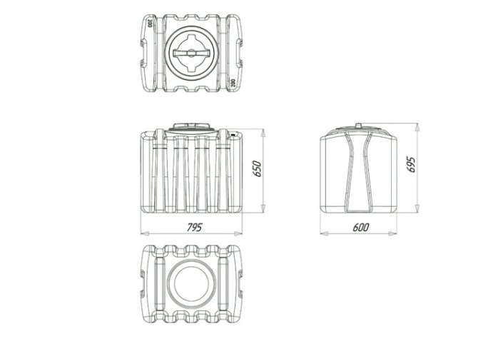 Емкость ЭКОПРОМ ЭВП200 л. [синий]