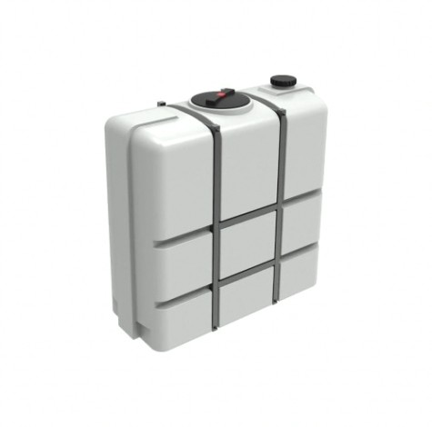 Емкость ЭКОПРОМ К 1000 л., вертикальная в обрешетке [белый]