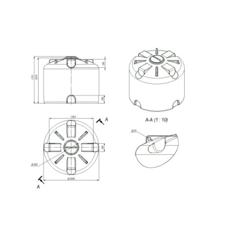 Емкость ЭКОПРОМ TR 4500 л., вертикальная [черный]