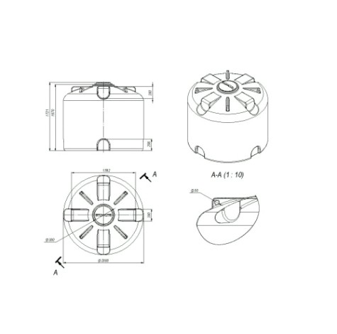 Емкость ЭКОПРОМ TR 4500 л., вертикальная [синий]