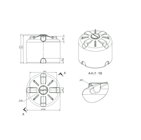 Емкость ЭКОПРОМ TR 4500 л., вертикальная [зеленый]