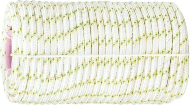 Фал СИБРТЕХ 6 мм, L 100 м, 16-прядный плетеный капроновый [93969]