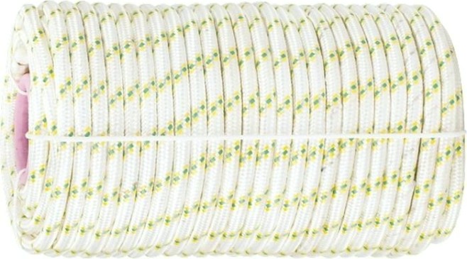 Фал СИБРТЕХ 8 мм, L 100 м, 16-прядный плетеный капроновый [93970]