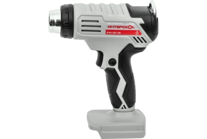 Фен строительный ИНТЕРСКОЛ ФЭА-200/18В бесщеточный аккум. без АКБ. и ЗУ [764.0.0.70]