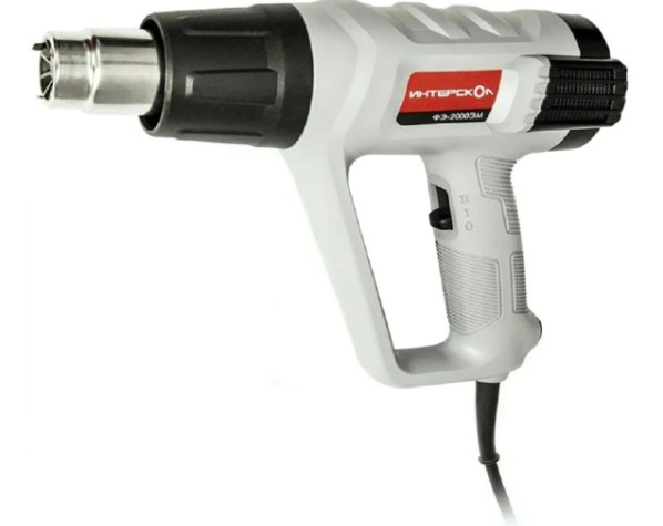 Фен строительный сетевой ИНТЕРСКОЛ ФЭ-2000ЭМ [385.0.1.00]
