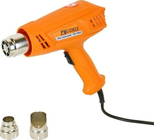 Фен строительный СОЮЗ ТПС-18002 2 ступени, 2 насадки Фен строительный СОЮЗ ТПС-18002 2 ступени, 2 насадки