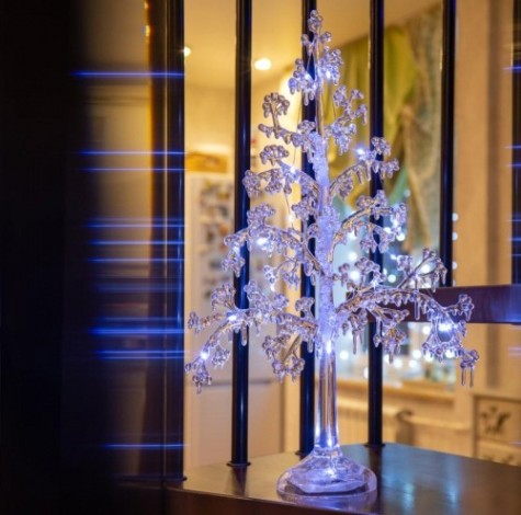 Фигурка деревянная Neon-Night "Ель" на подставке 51 см [513-033]