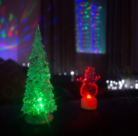 Фигурка деревянная Neon-Night "Елочка" RGB 25 см [513-024]