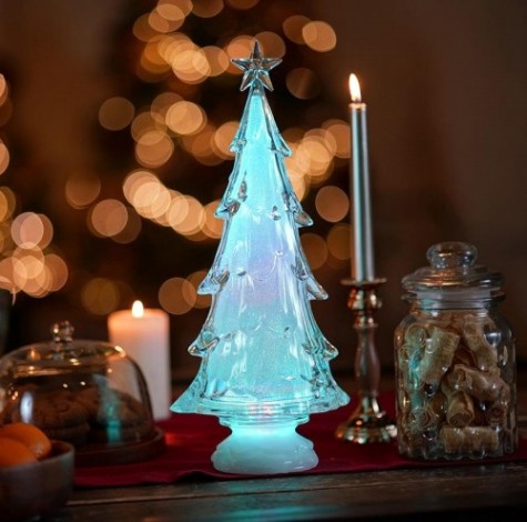 Фигурка деревянная Neon-Night "Елочка со звездой" на подставке 37 см [513-026]